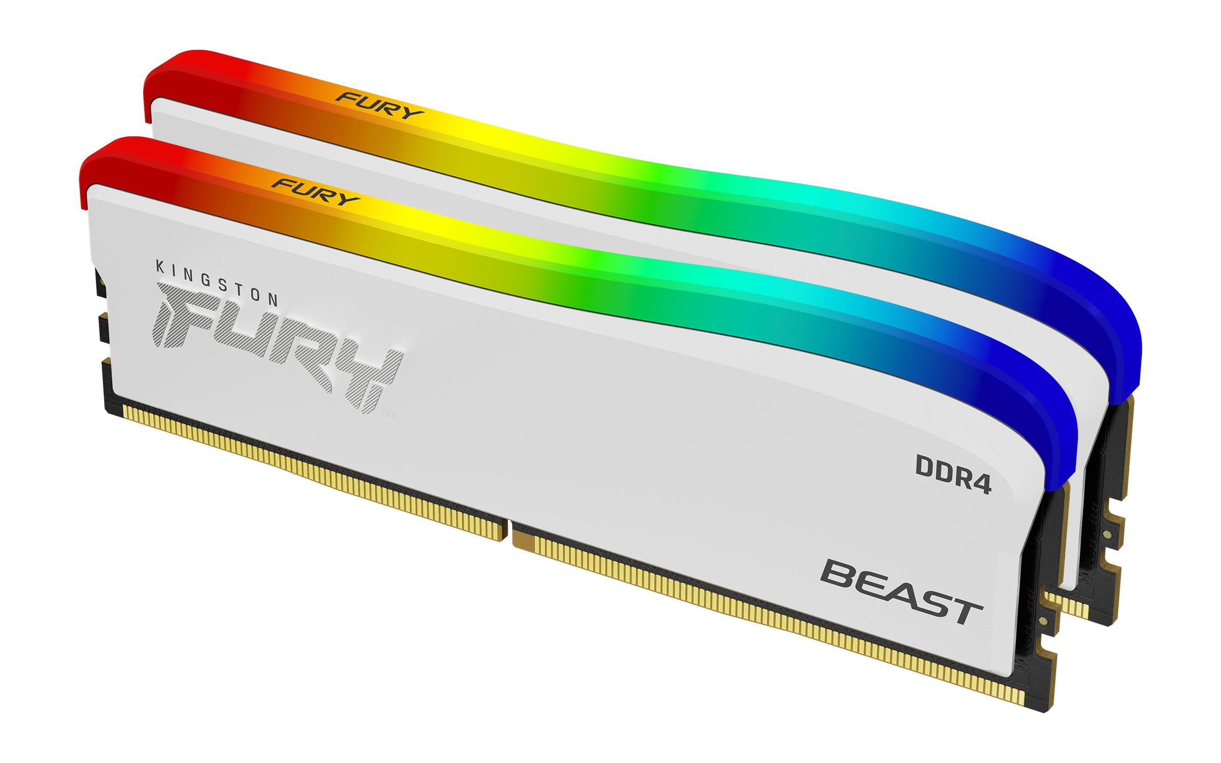 Rca Informatique - Image du produit : 16GB DDR4-3600MT/S CL17 DIMM (KIT OF 2)FURYBEAST WHITE RGB SE