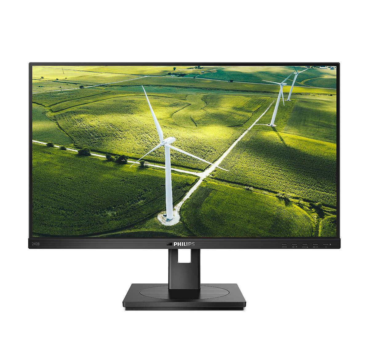 Rca Informatique - image du produit : 242B1G/00 23.8IN IPS FHD 250CD/4MS/HDMI/DP/4USB/USB-B/HAS