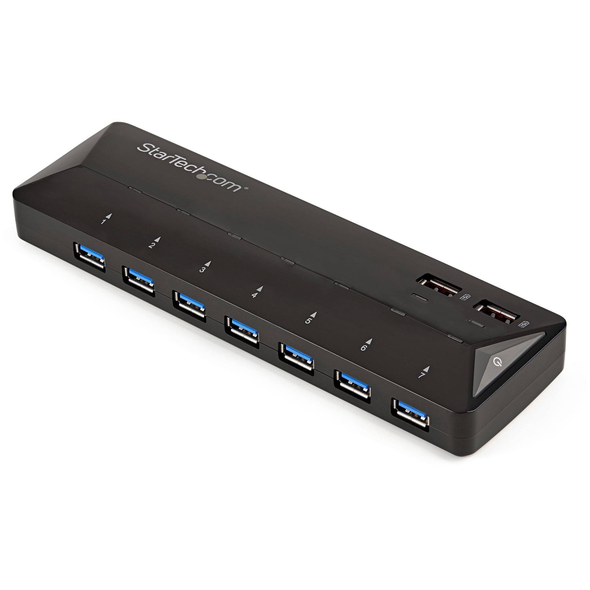 Rca Informatique - image du produit : HUB USB 3.0 7 PORTS PLUS 2 PORT DEDIES A LA CHARGE DE 24 A