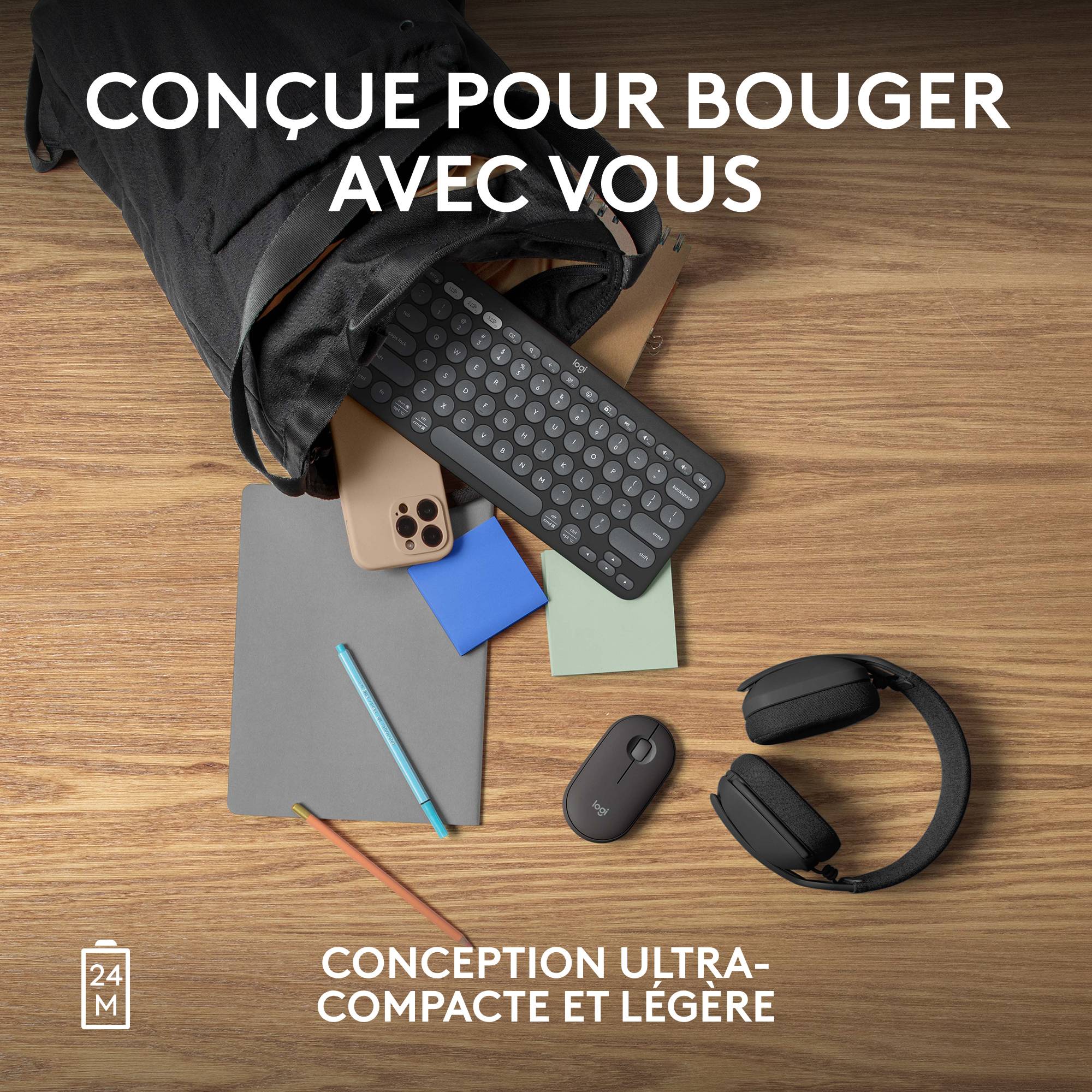 Rca Informatique - image du produit : PEBBLE MOUSE 2 M350S GRAPHITE TONAL BT N/A EMEA-808 DONGLELESS