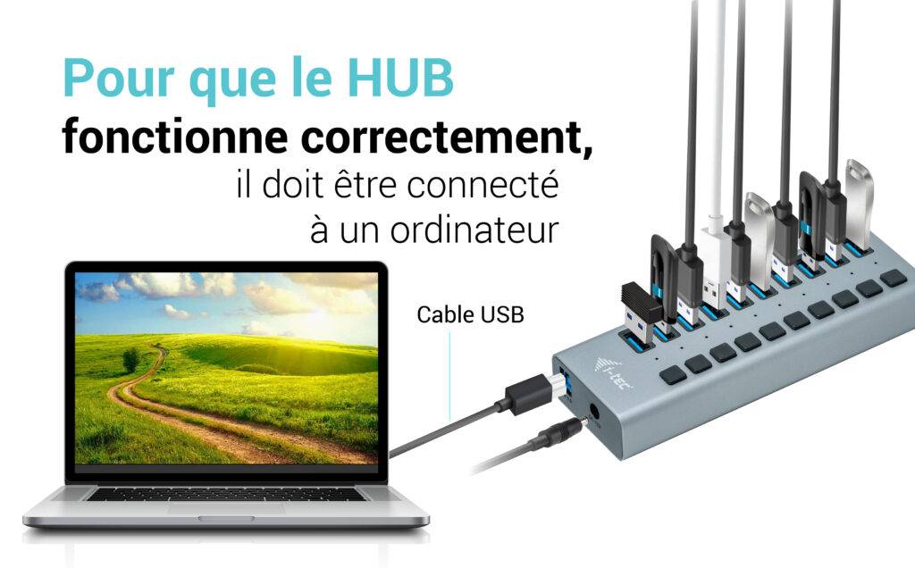 Rca Informatique - image du produit : I-TEC USB 3.0 HUB 10 PORT 48 W I-TEC USB 3.0 HUB 10 PORT 48 W