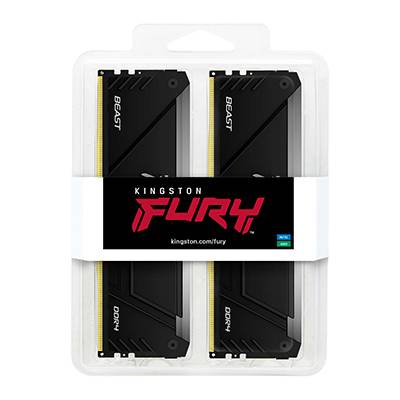 Rca Informatique - image du produit : 64GB DDR4-3200MT/S CL16 DIMM (KIT OF 2) FURY BEAST RGB