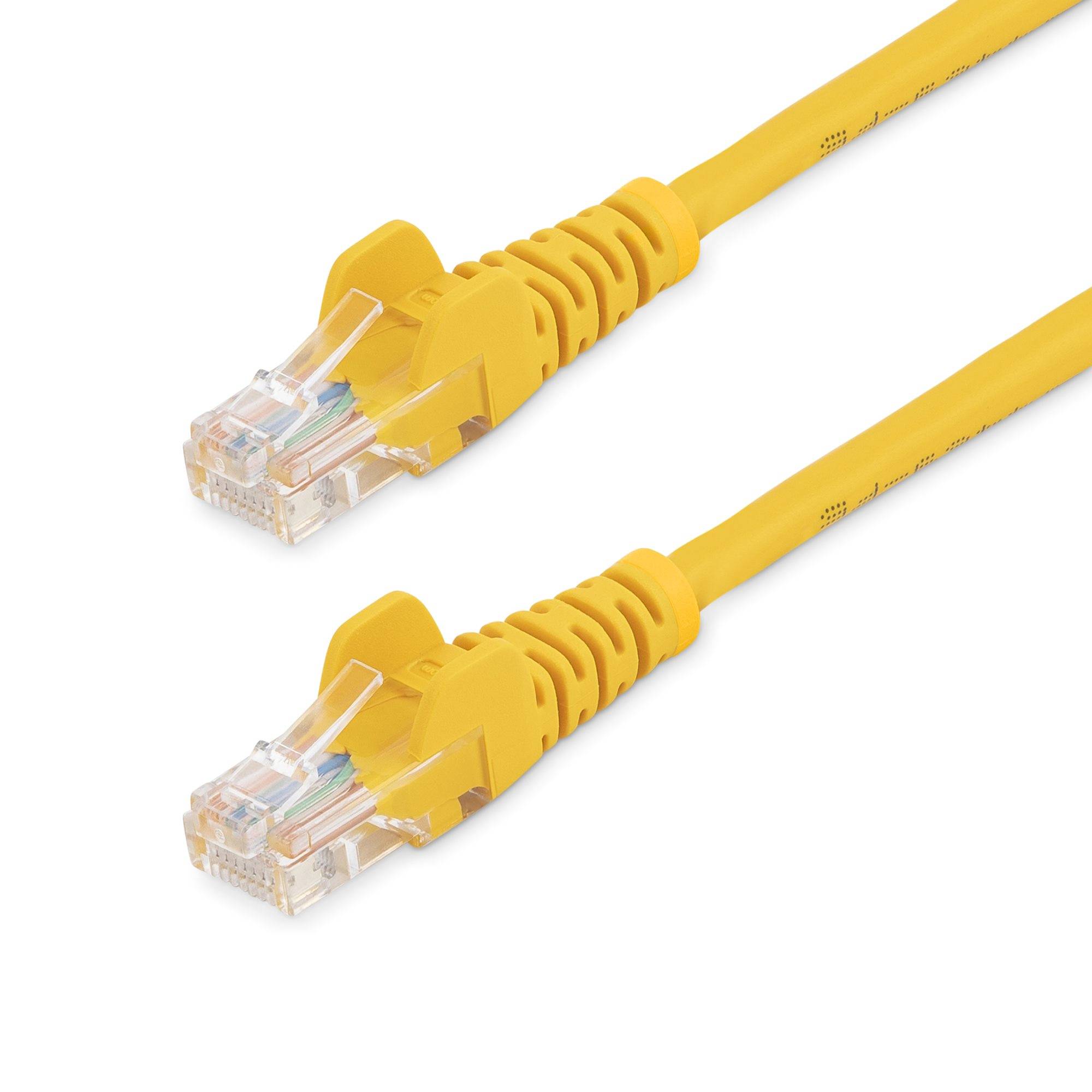 Rca Informatique - image du produit : CABLE RESEAU CAT5E UTP SANS CROCHET DE 2M - M/M - JAUNE