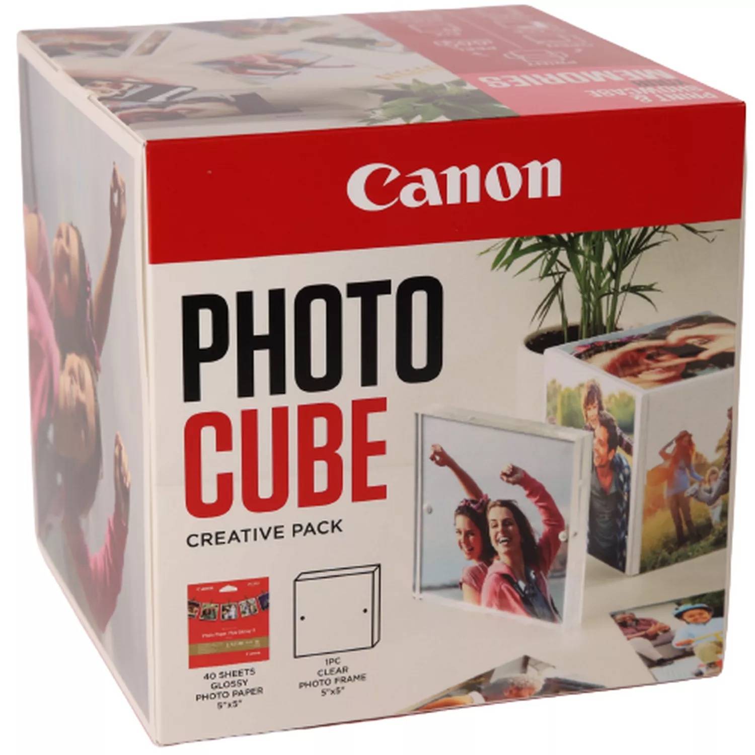 Rca Informatique - Image du produit : PP-201 5X5 PHOTO CUBE CREATIVE PACK WHITE PINK (40SHEETS) + ACR