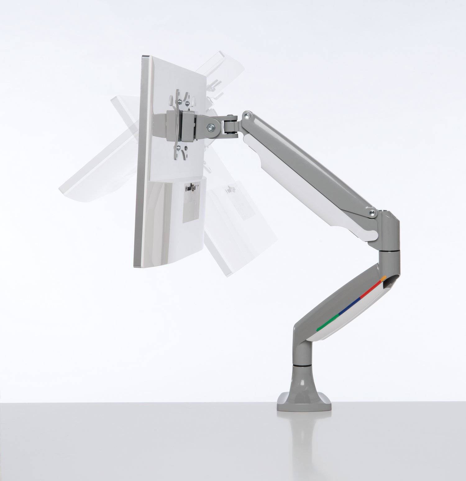 Rca Informatique - image du produit : ONE-TOUCH HEIGHT ADJUSTABLE SINGLE MONITOR ARM