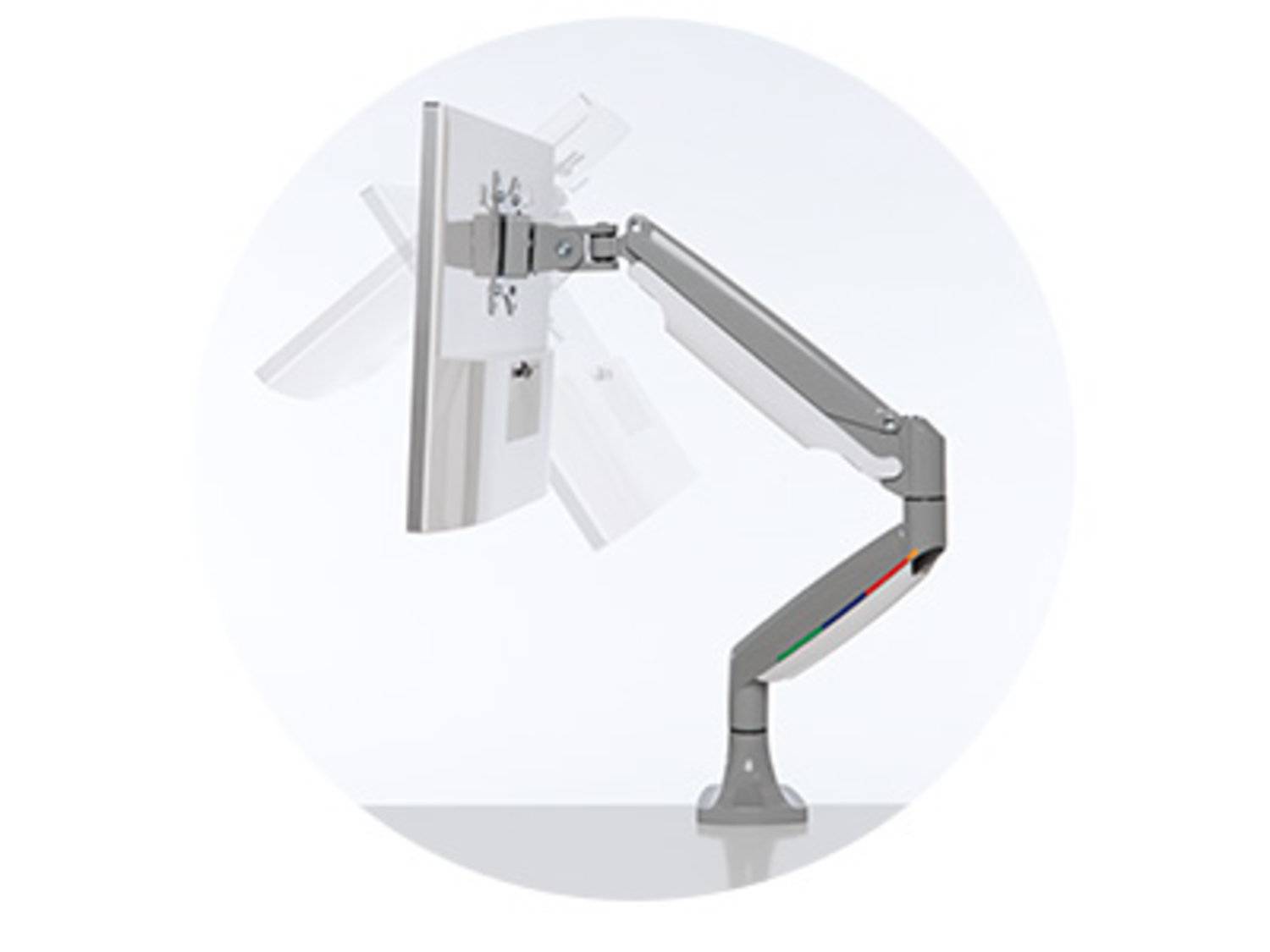 Rca Informatique - image du produit : ONE-TOUCH HEIGHT ADJUSTABLE SINGLE MONITOR ARM