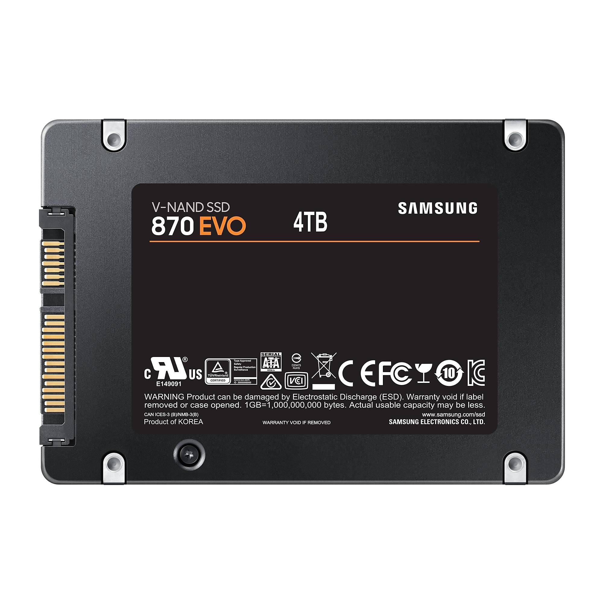 Rca Informatique - image du produit : SSD 870 EVO 2.5IN 4TB SATA 6 GB/S V-NAND MLC