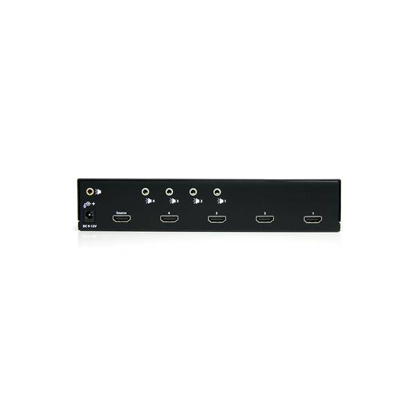 Rca Informatique - image du produit : REPARTITEUR VIDEO HDMI HAUTE VITESSE 4PORTS AVEC AUDIO