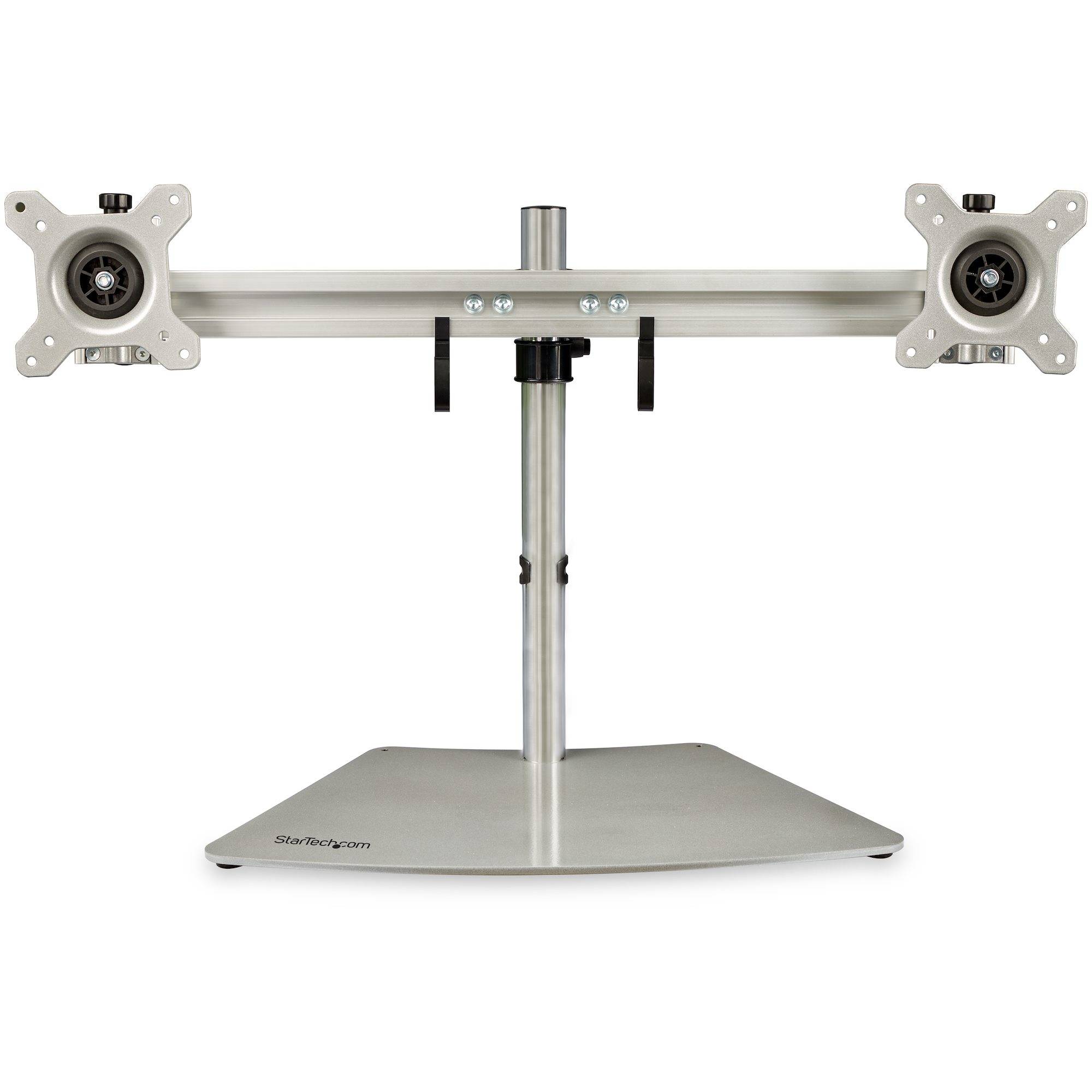 Rca Informatique - Image du produit : DUAL-MONITOR STAND - HORIZONTAL FOR UP TO 24IN MONITORS - SILVER