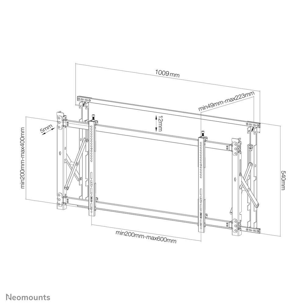 Rca Informatique - image du produit : FLAT SCREEN WALL MOUNT FOR VIDEO WALLS (POP-OUT/STRETCH)