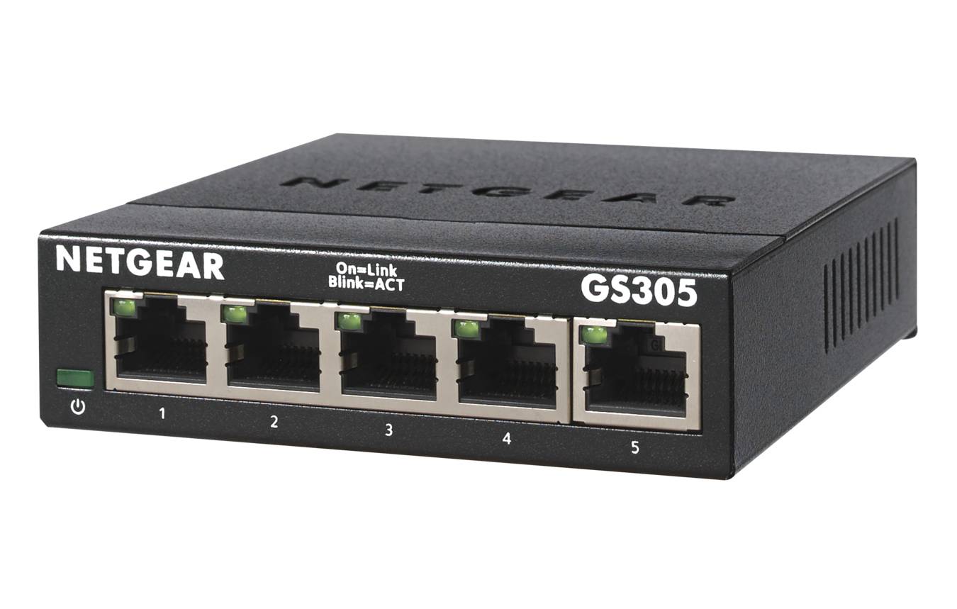 Rca Informatique - image du produit : 5-PORT GIGABIT ETHERNET UNMANAGED SWITCH GS305