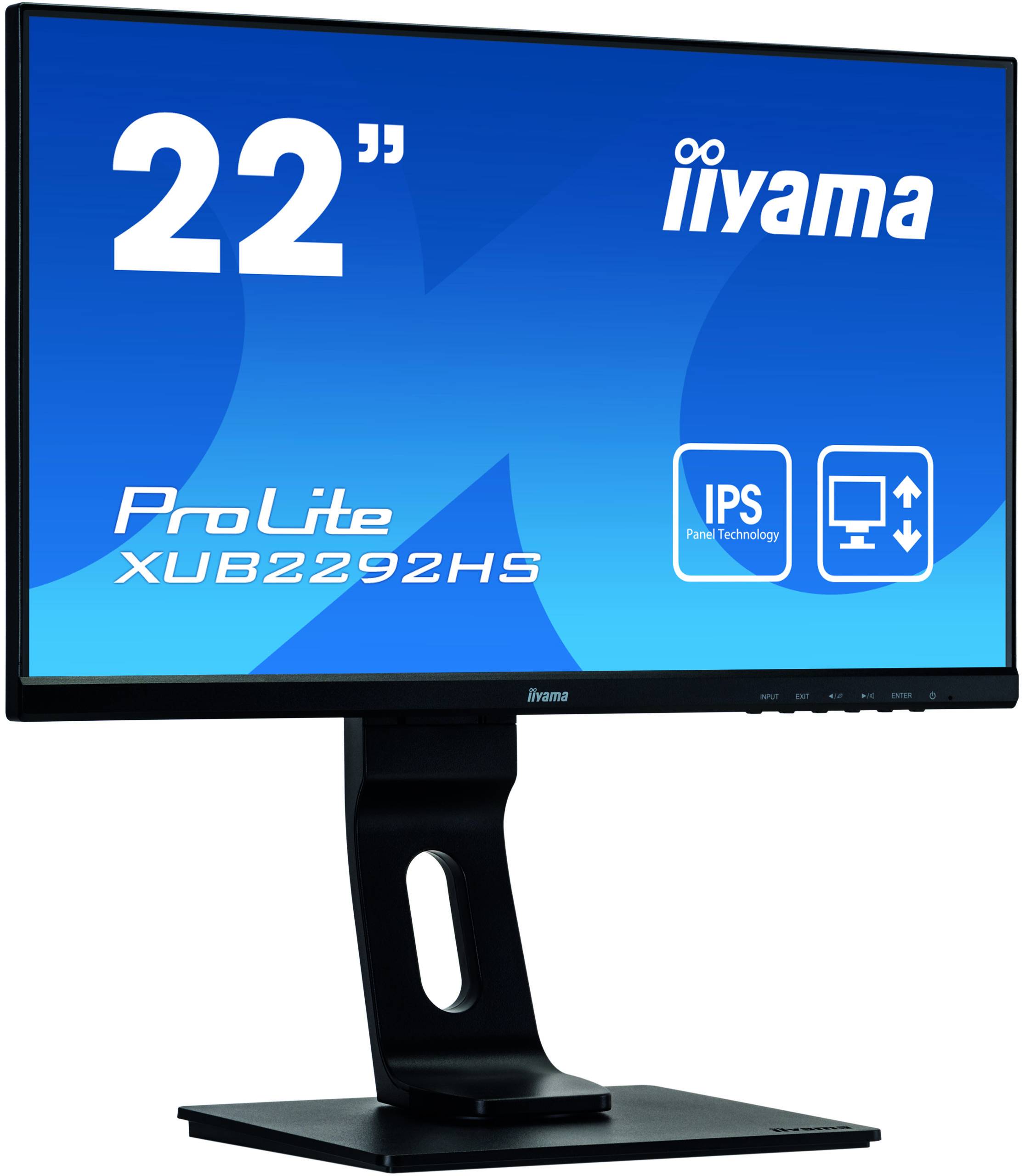 Rca Informatique - image du produit : XUB2292HS-B1 1000:1 VGA HDMI DP 215IN LCD 1920 X 1080 16:9 4MS