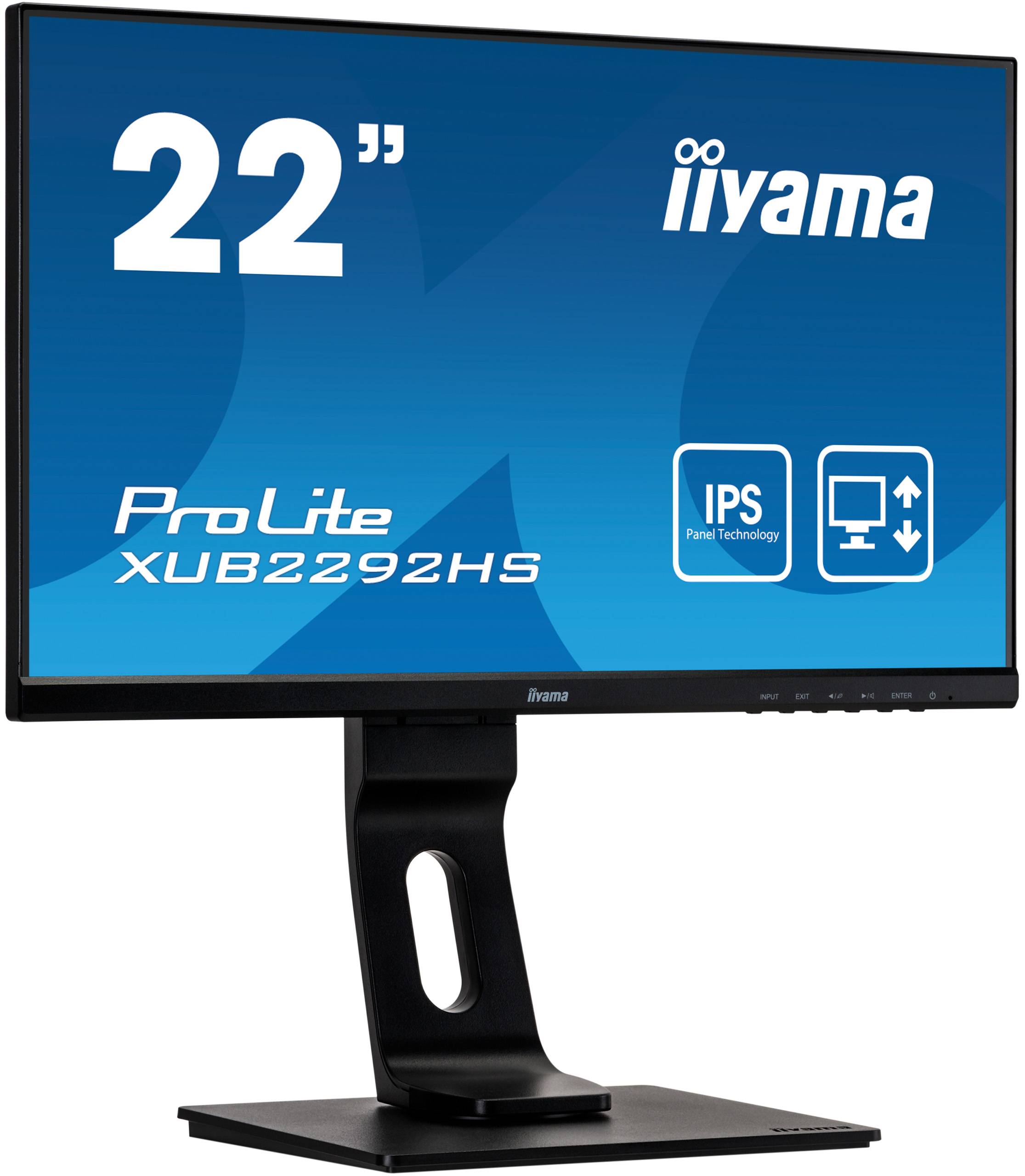 Rca Informatique - image du produit : XUB2292HS-B1 1000:1 VGA HDMI DP 215IN LCD 1920 X 1080 16:9 4MS