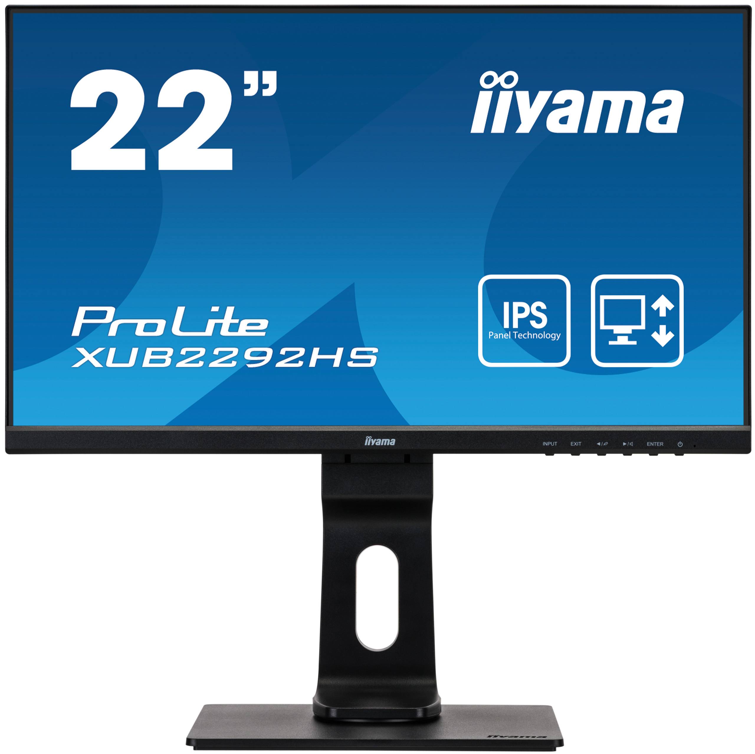 Rca Informatique - image du produit : XUB2292HS-B1 1000:1 VGA HDMI DP 215IN LCD 1920 X 1080 16:9 4MS