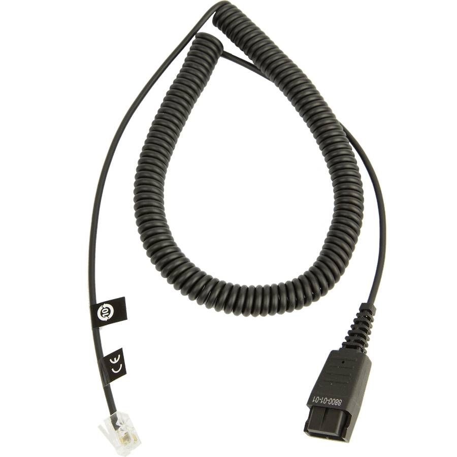 Rca Informatique - image du produit : CABLE BOTTOM PAR SPIRAL QD RJ11