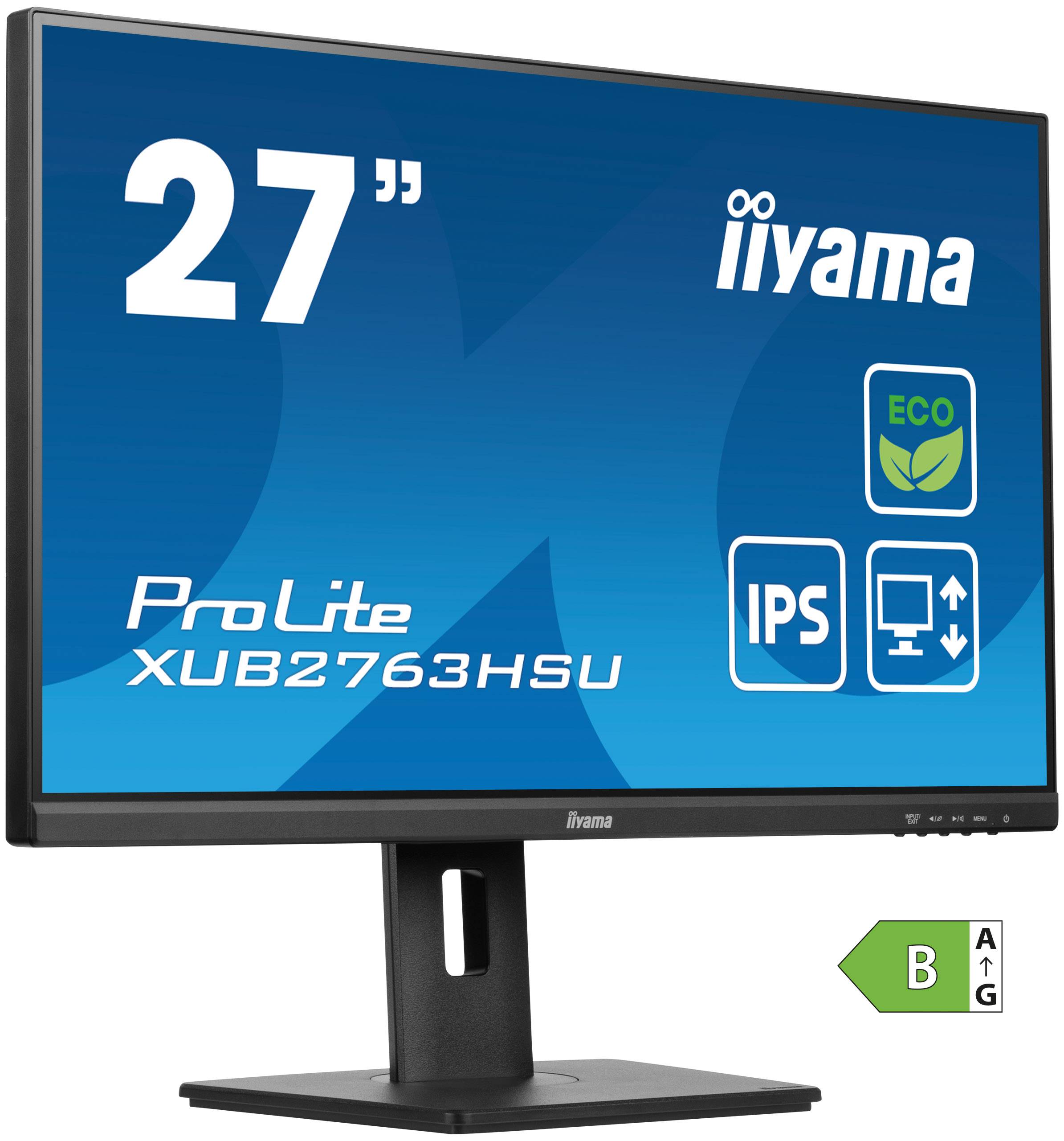 Rca Informatique - image du produit : XUB2763HSU-B1 27IN IPS FHD 250CD/3MS/HDMI/DP/2USB/HAS