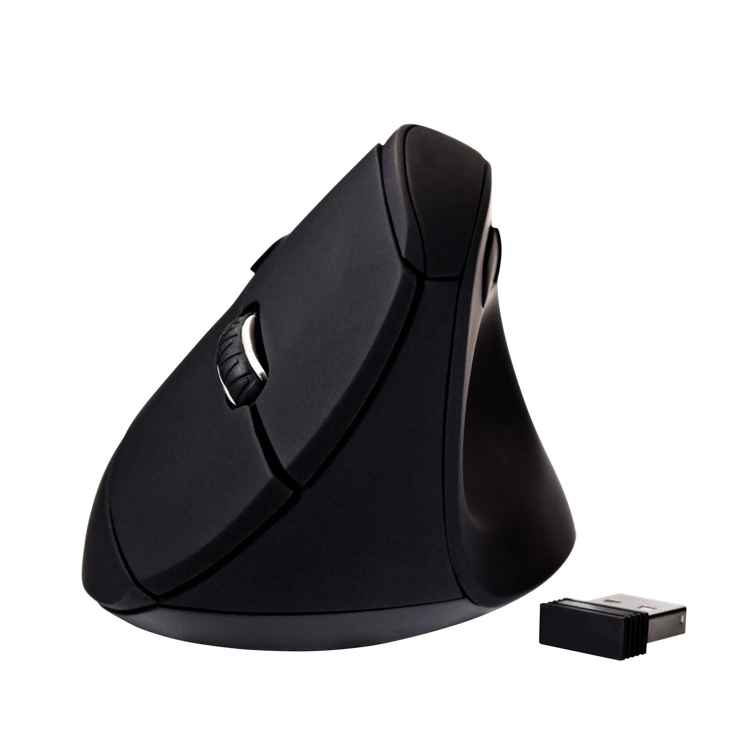 Rca Informatique - image du produit : SOURIS VERTICAL ERGO WIRELESS 2.4GHZ 6 BOUTONS NOIR