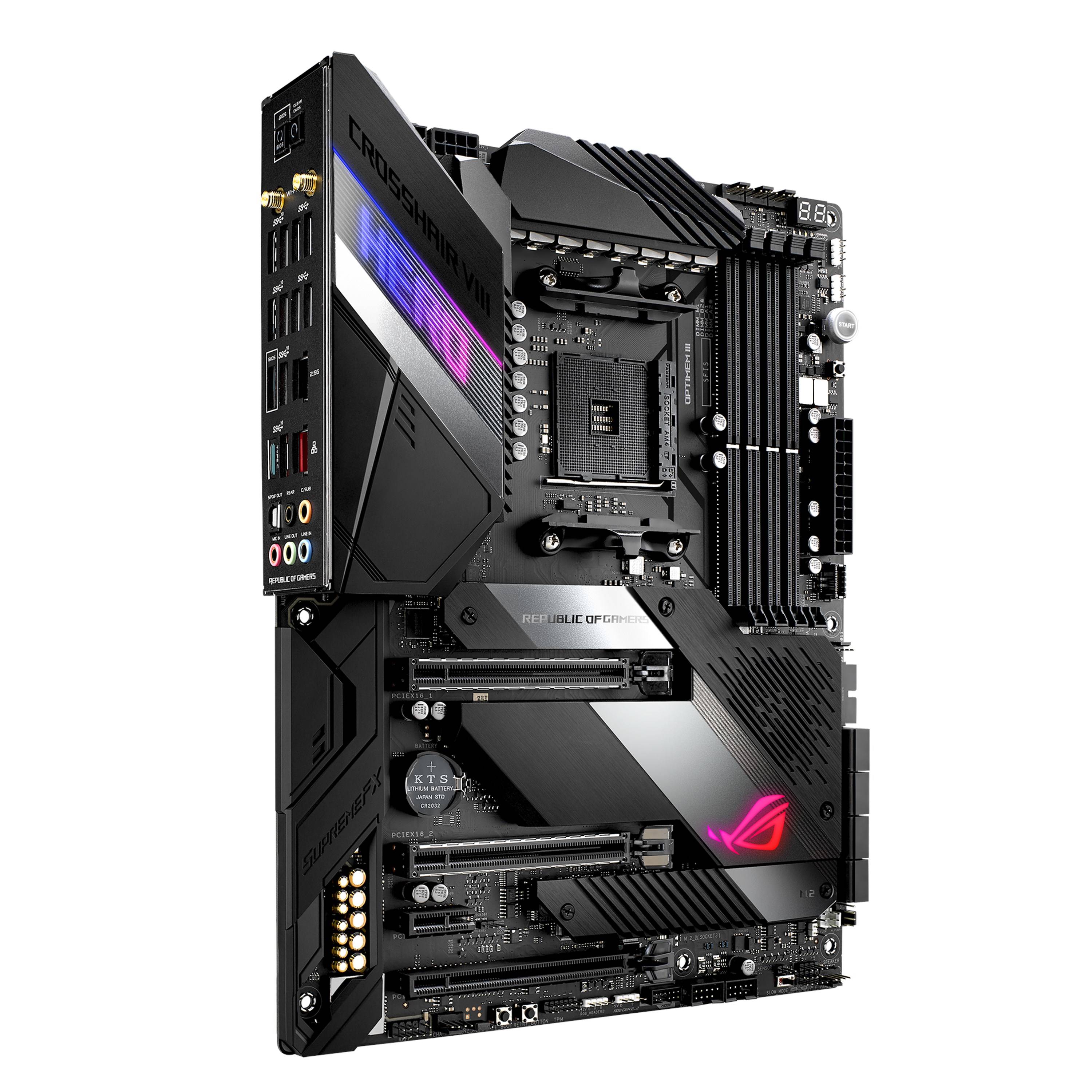 Rca Informatique - image du produit : ROG CROSSHAIRVIII HERO WIFI AM4 ATX SND+WLN+U3.1+M2 SATA6 DDR4