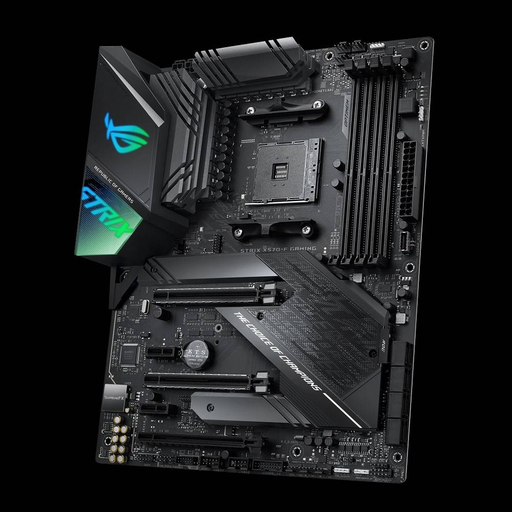 Rca Informatique - Image du produit : ROG STRIX X570-F GAMING AM4 ATX SND+GLN+U3.1+M2 SATA6 DDR4