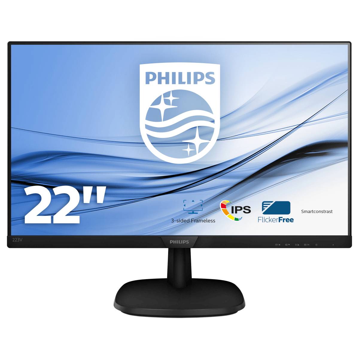 Rca Informatique - image du produit : 21.5 IPS 1920X1080 FHD 16:9 5MS 223V7QDSB/00 VGA DVI 10M:1