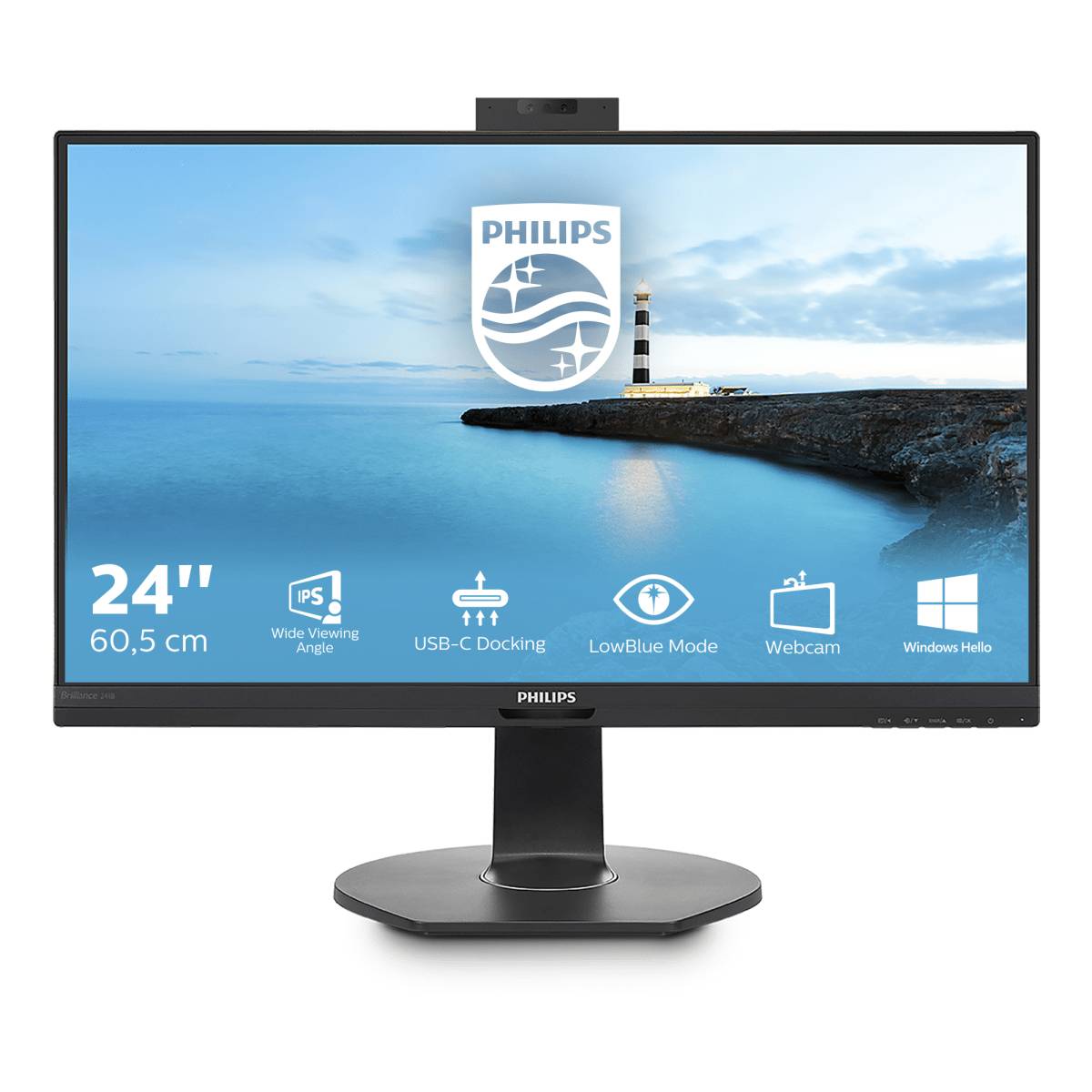 Rca Informatique - image du produit : 241B7QUBHEB/00 23IN IPS FHD 250CD 5MS/HDMI/DP/USB-C/SPEAKERS