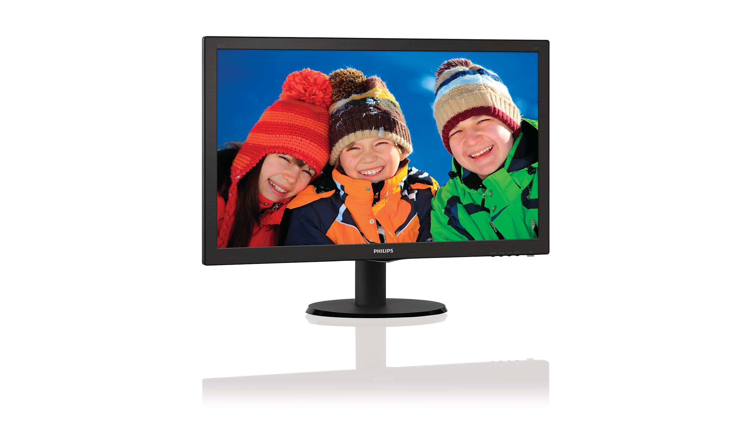 Rca Informatique - image du produit : 22IN LED 1920X1080 16:9 5MS 223V5LSB W-LED GLOSSY BLACK