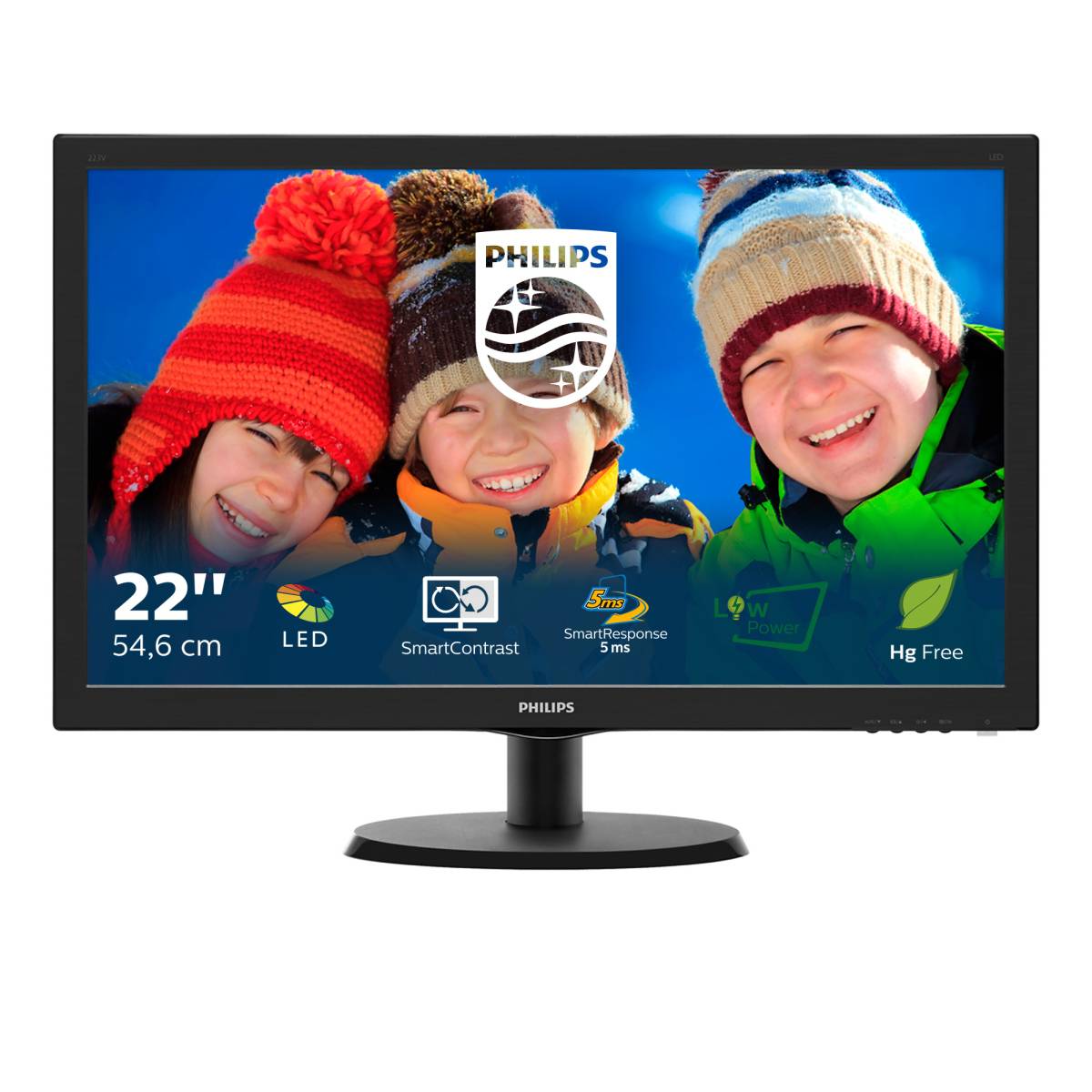 Rca Informatique - Image du produit : 22IN LED 1920X1080 16:9 5MS 223V5LSB W-LED GLOSSY BLACK