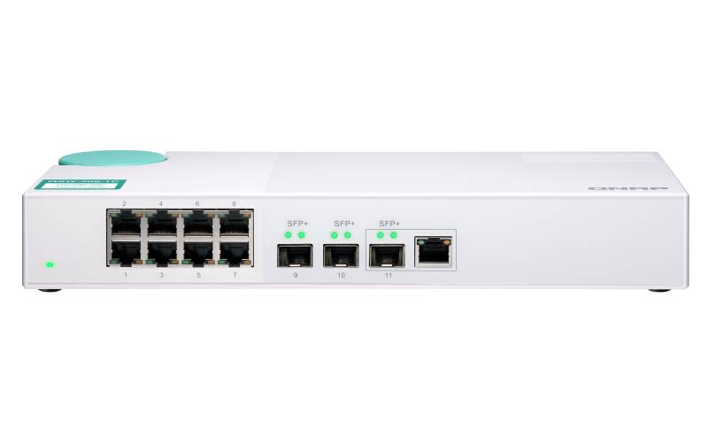 Rca Informatique - Image du produit : QSW-308-1C SWITCH 8PORT 1GBPS 3PORT SFP+ 1RJ45 10G COMBOPORT