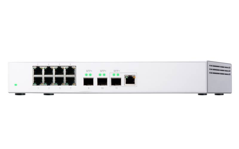 Rca Informatique - image du produit : QSW-308-1C SWITCH 8PORT 1GBPS 3PORT SFP+ 1RJ45 10G COMBOPORT