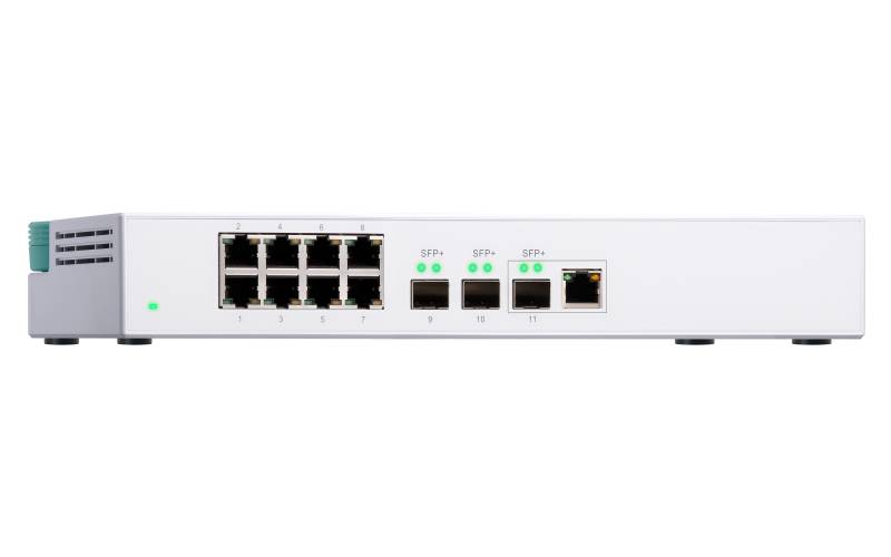 Rca Informatique - image du produit : QSW-308-1C SWITCH 8PORT 1GBPS 3PORT SFP+ 1RJ45 10G COMBOPORT