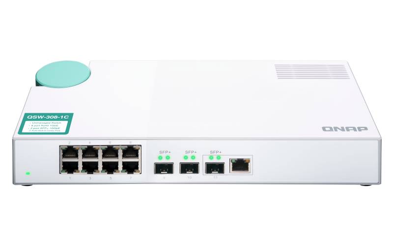 Rca Informatique - image du produit : QSW-308-1C SWITCH 8PORT 1GBPS 3PORT SFP+ 1RJ45 10G COMBOPORT