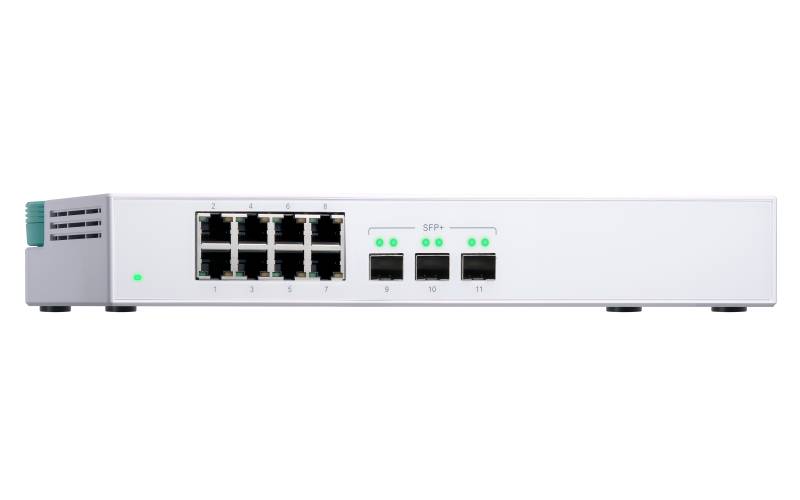 Rca Informatique - image du produit : QSW-308S SWITCH 8PORT 1GBPS 3PORT SFP+ UNMANAGED SWITCH