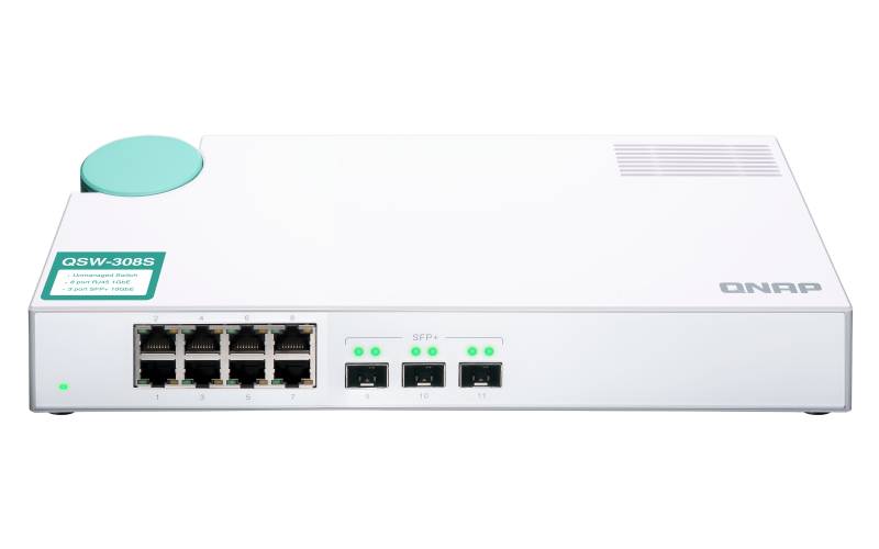 Rca Informatique - image du produit : QSW-308S SWITCH 8PORT 1GBPS 3PORT SFP+ UNMANAGED SWITCH