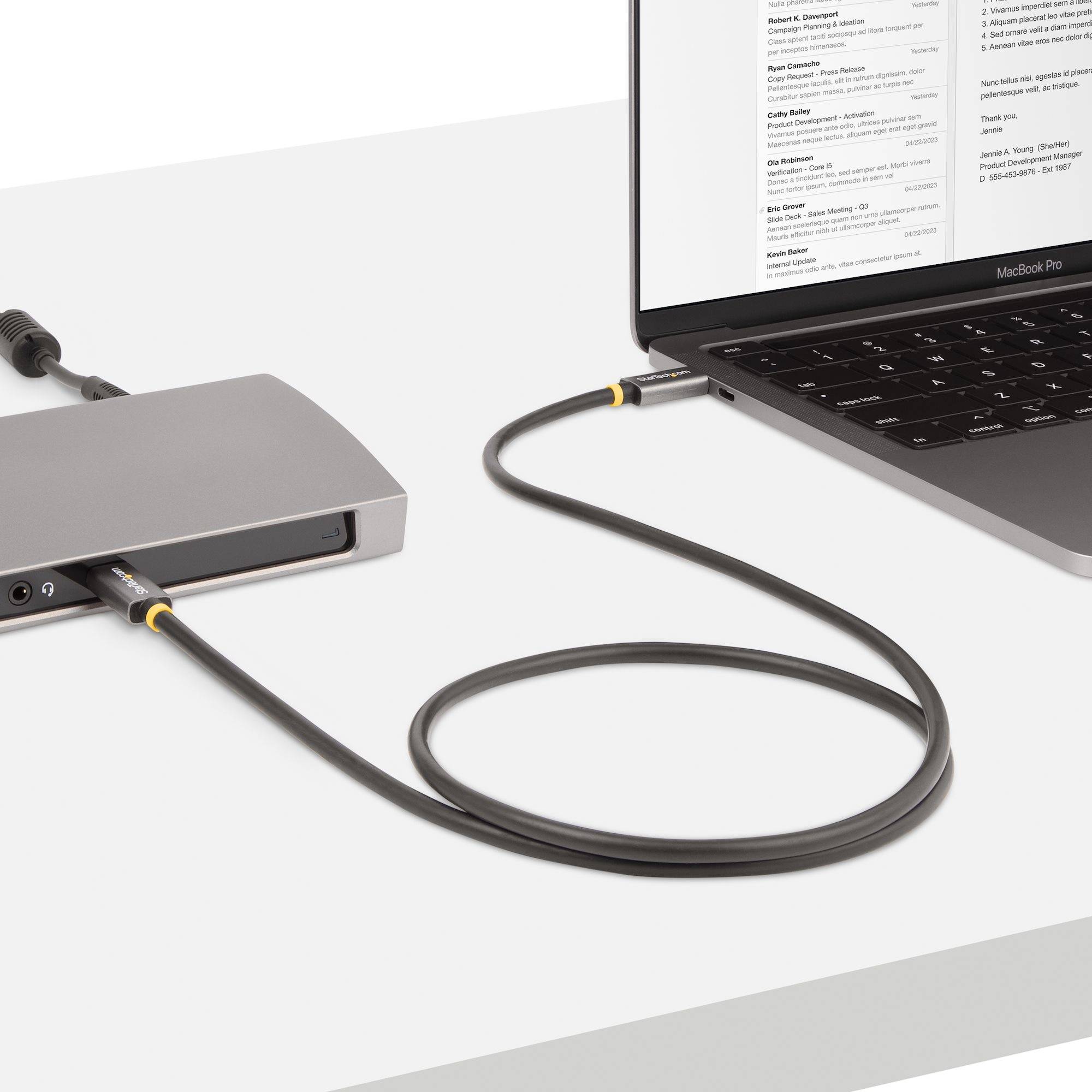 Rca Informatique - image du produit : 3FT USB4 CABLE USB-IF CERTIFIED THUNDERBOLT 4/3 OVER USB TYPE-C