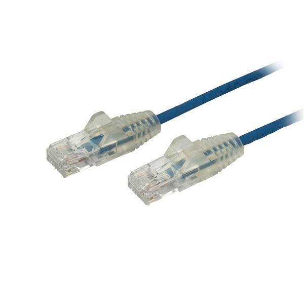 Rca Informatique - Image du produit : 0.5M SLIM CAT6 CABLE - BLUE SNAGLESS - 28 AWG COPPER WIRE