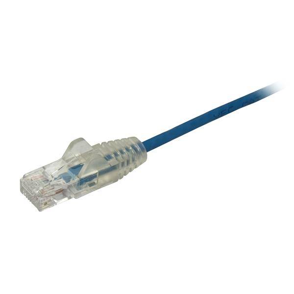 Rca Informatique - image du produit : 0.5M SLIM CAT6 CABLE - BLUE SNAGLESS - 28 AWG COPPER WIRE