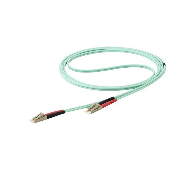 Rca Informatique - Image du produit : 15M OM4 FIBER OPTIC PATCH CORD AQUA - LC/LC - 50/125 - 40/100GB