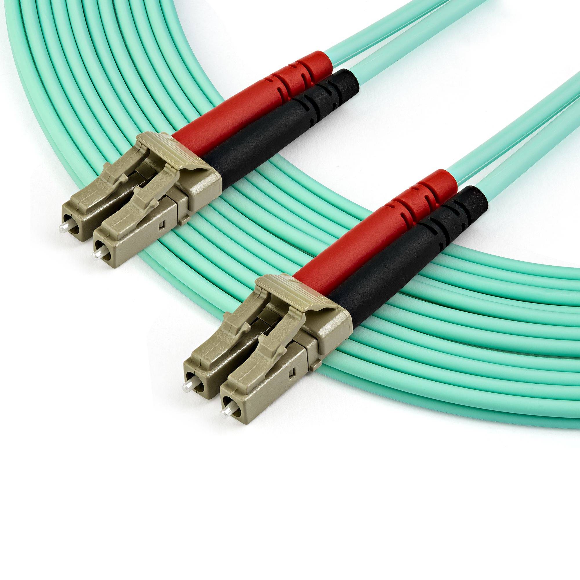 Rca Informatique - image du produit : 7M OM3 FIBER OPTIC PATCH CORD - AQUA - LC/LC - 50/125 - 10GB