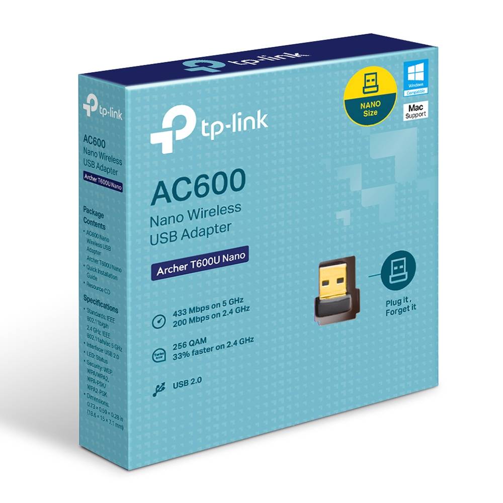 Rca Informatique - image du produit : AC600 NANO WI-FI USB ADAPTER IN