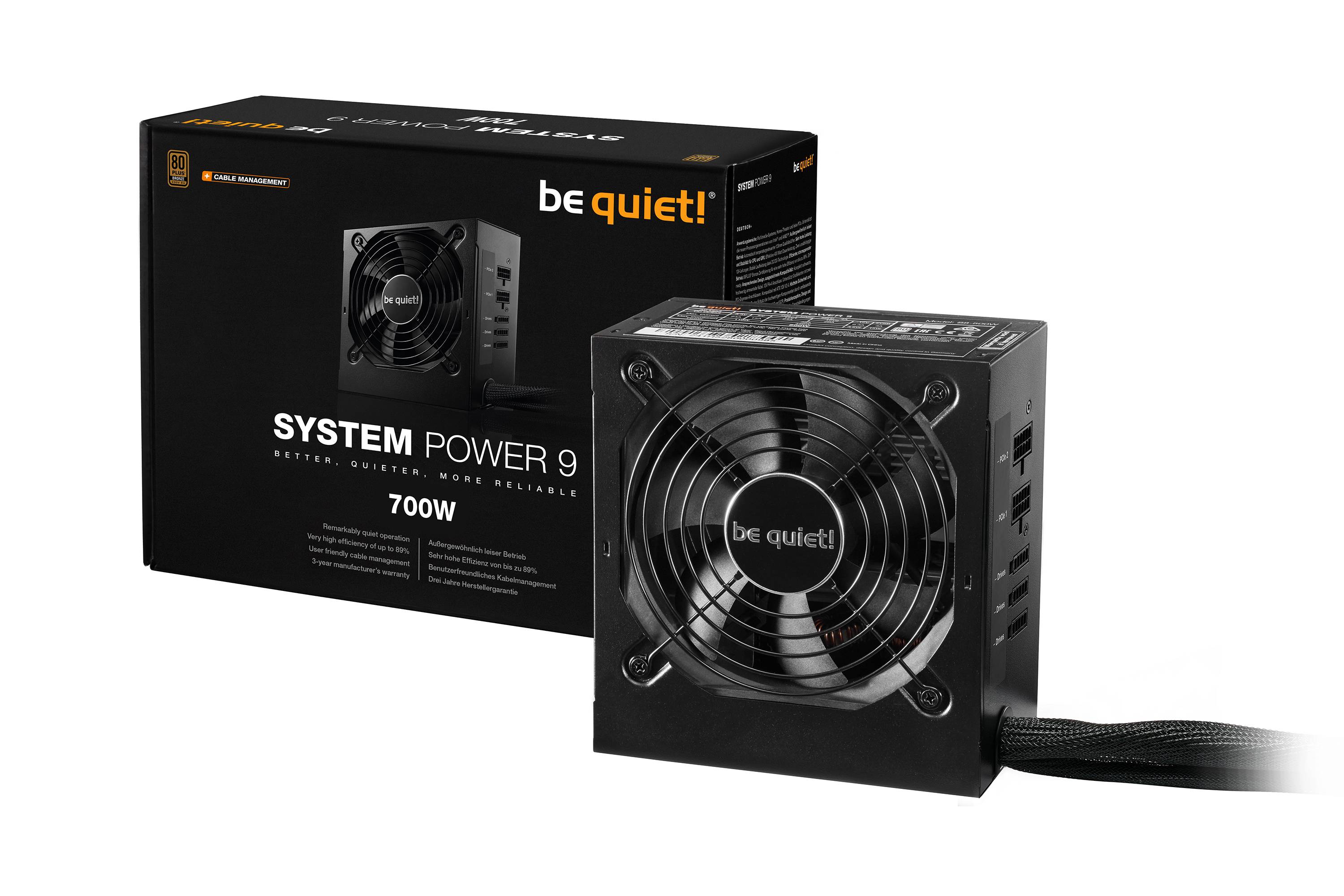 Rca Informatique - image du produit : SYSTEM POWER 9 700W CM 80PLUS BRONZE POWER SUPPLY