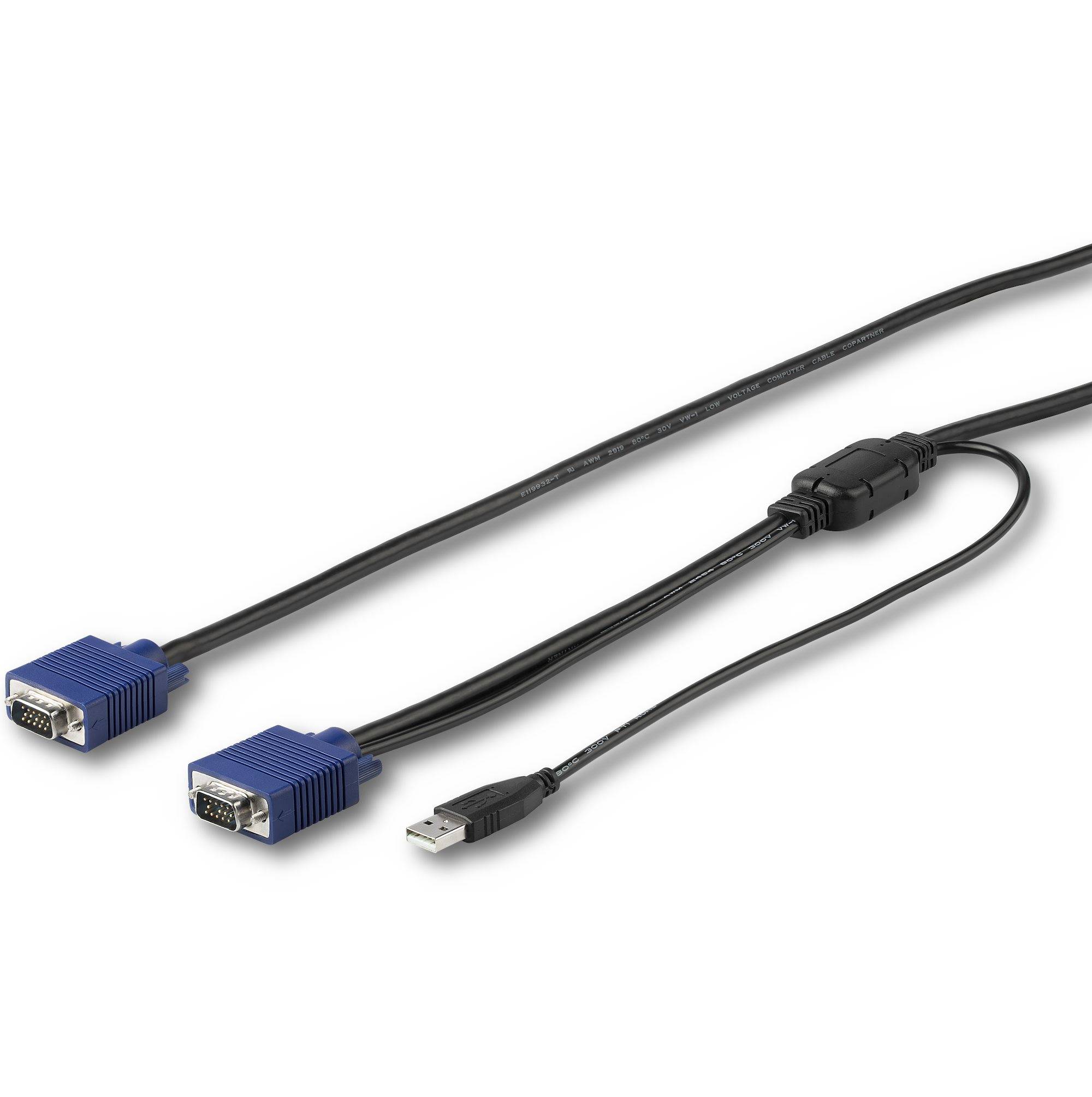 Rca Informatique - Image du produit : 10 FT. (3 M) USB KVM CABLE - RACKMOUNT CONSOLE CABLE