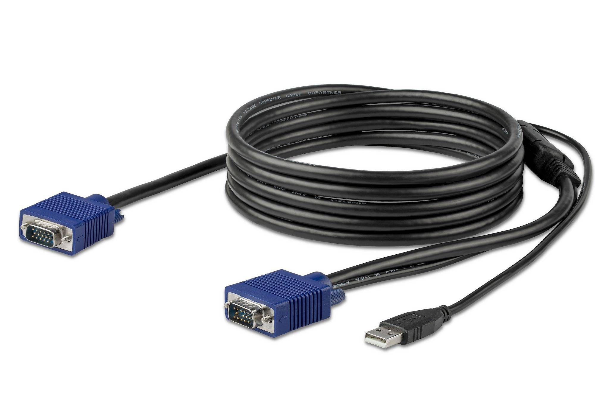 Rca Informatique - image du produit : 10 FT. (3 M) USB KVM CABLE - RACKMOUNT CONSOLE CABLE