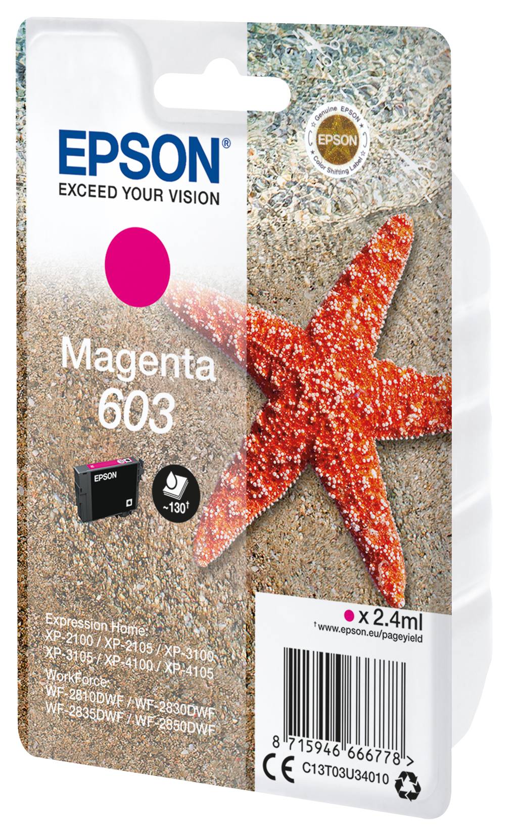 Rca Informatique - image du produit : SINGLEPACK MAGENTA 603 INK .