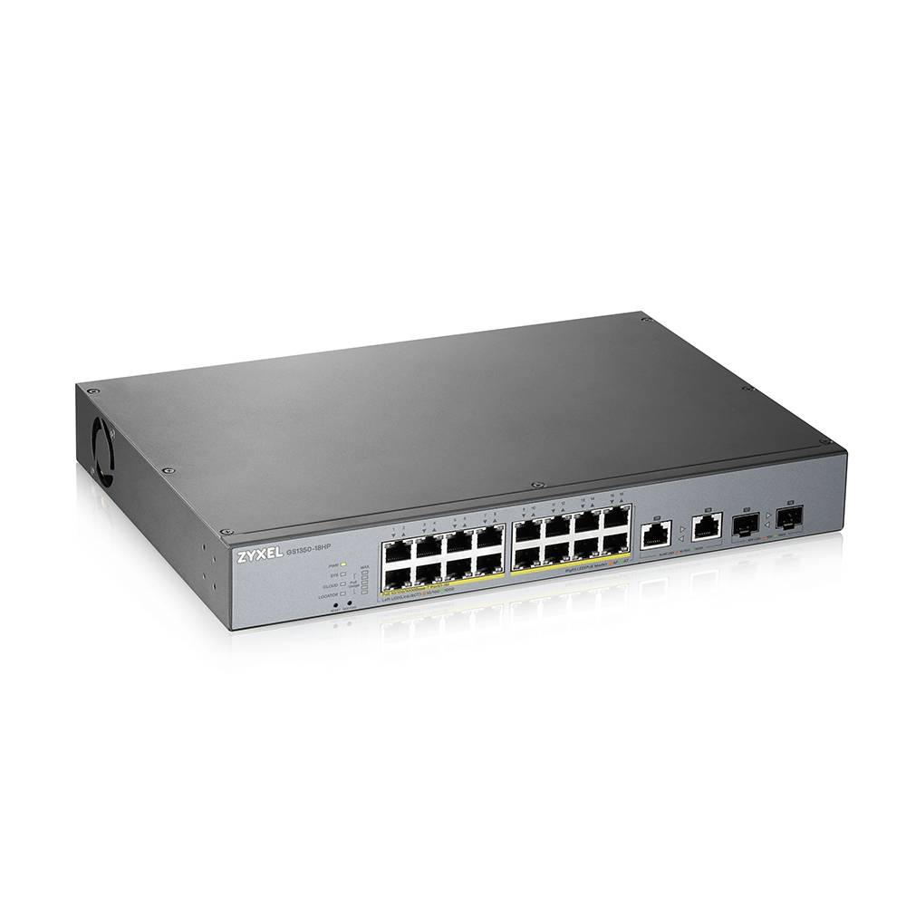 Rca Informatique - Image du produit : 18 PORT MANAGED CCTV POE SWITCH LONG RANGE 250W