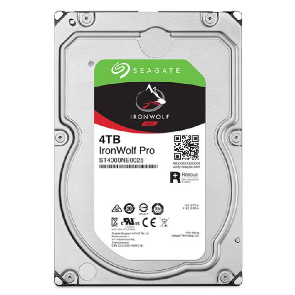 Rca Informatique - image du produit : IRONWOLF PRO 4TB SATA 3.5IN 7200RPM ENTERPRISE NAS