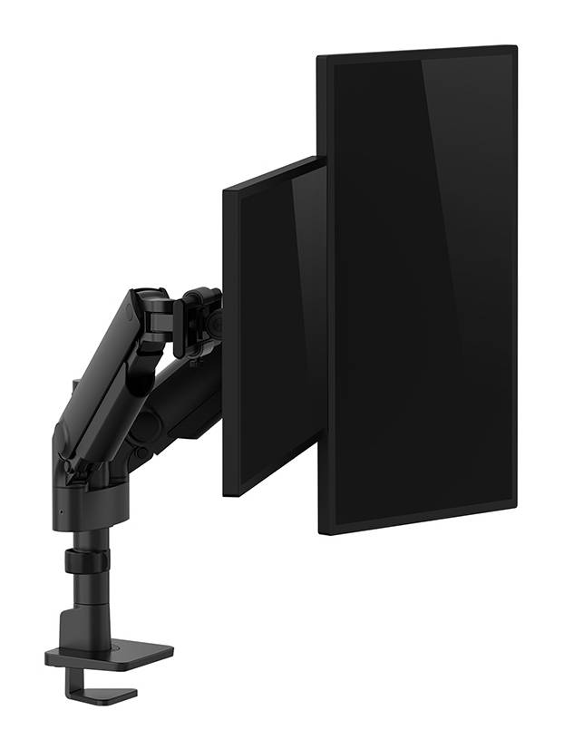 Rca Informatique - image du produit : NEXT ONE SL DESK MOUNT DOUBLE DISPLAY SLIDING VESA BLACK