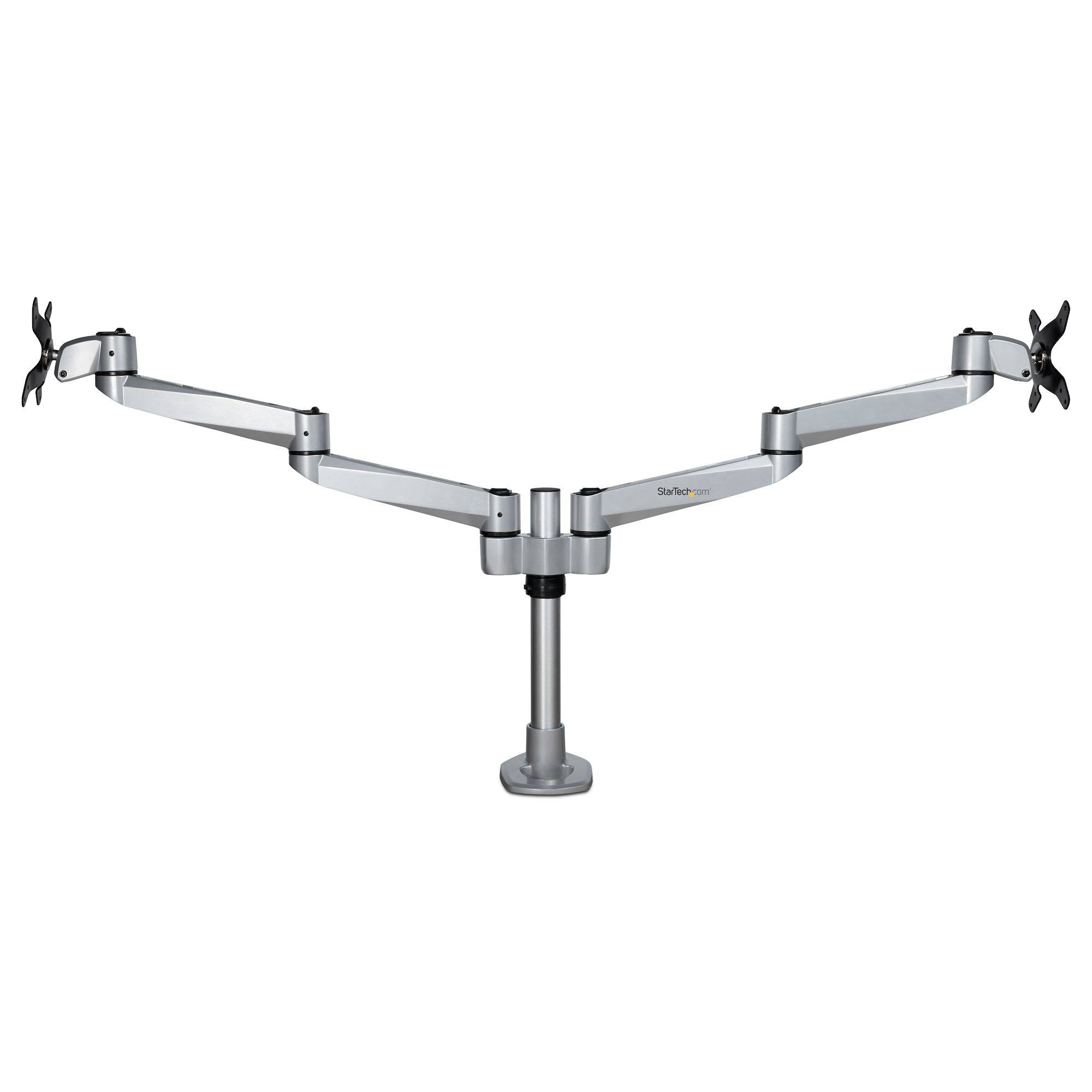 Rca Informatique - image du produit : DESK MOUNT DUAL MONITOR ARM FOR UP TO 27IN VESA MONITORS