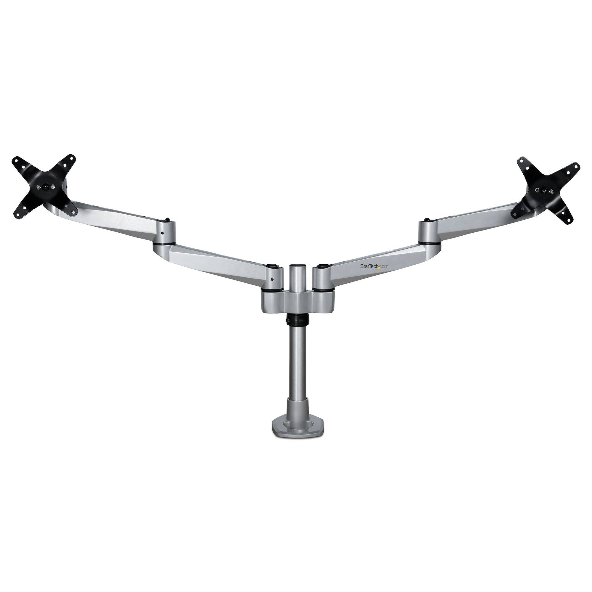 Rca Informatique - image du produit : DESK MOUNT DUAL MONITOR ARM FOR UP TO 27IN VESA MONITORS