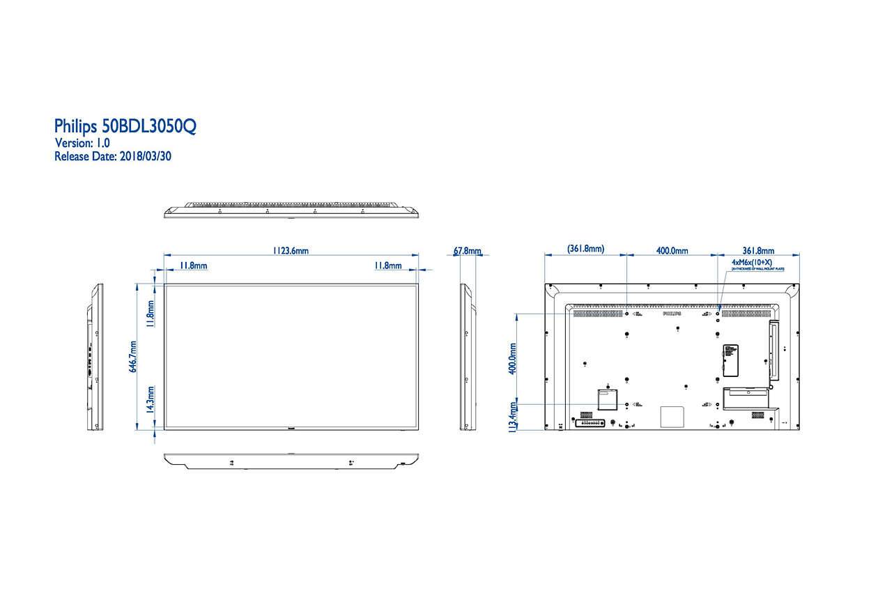 Rca Informatique - image du produit : 49BDL3050Q 122CM 49IN IPS LED 3840 X 2160 16:9 350CD/QM BLACK