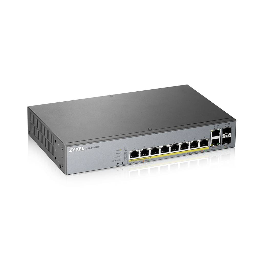 Rca Informatique - Image du produit : 12 PORT MANAGED CCTV POE SWITCH LONG RANGE 130W